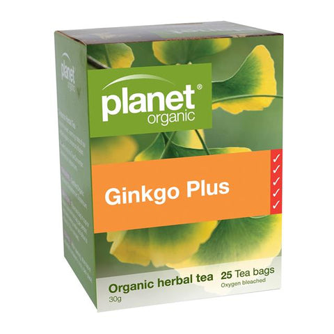 Planet Organic Ginkgo Plus Tea 25 Tea Bags
