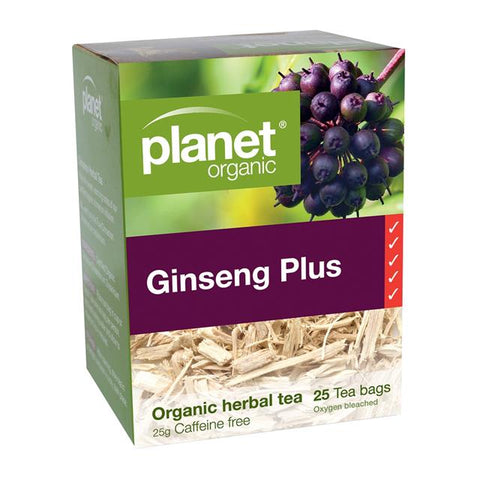 Planet Organic Ginseng Plus Tea 25 Tea Bags