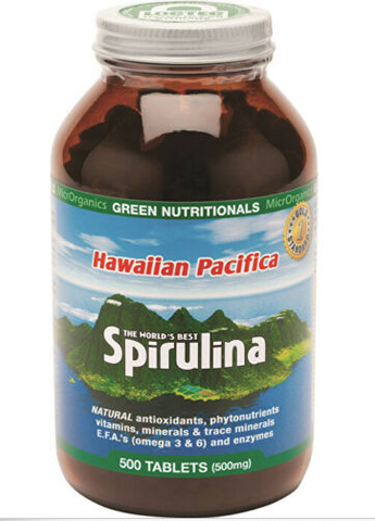Green Nutritionals Hawaiian Pacifica Spirulina 500mg 500 T