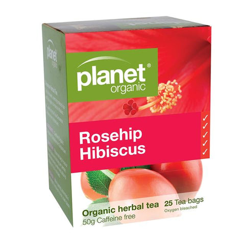 Planet Organic Rosehip Hibiscus Tea 25 Tea Bags