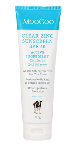 MooGoo Clear Zinc Sunscreen SPF40 120g