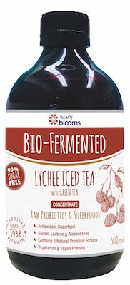 Blooms Bio-Fermented Lychee Iced Tea with Green Tea Concentrate 500ml