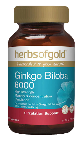 Herbs Of Gold Ginkgo Biloba 6000 120VC