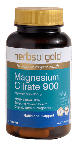 Herbs of Gold Magnesium Citrate 900 60VC