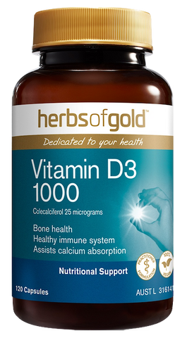Herbs of Gold Vitamin D3 1000 120 Vegan C