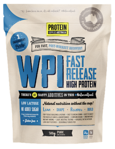 Protein Supplies Australia WPI (Whey Protein Isolate) Pure  500g