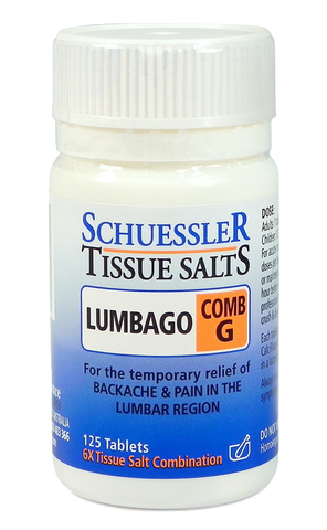 Martin & Pleasance Schuessler Tissue Salts Lumbago Comb G 125T