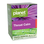Planet Organic Throat Calm Tea 25 Tea Bags